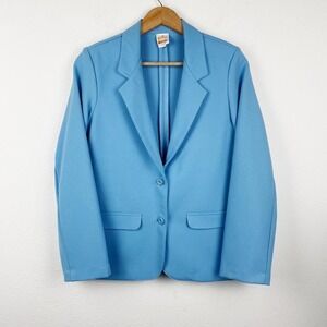Vintage 90s Western Blue Wrangler Tailored Blazer